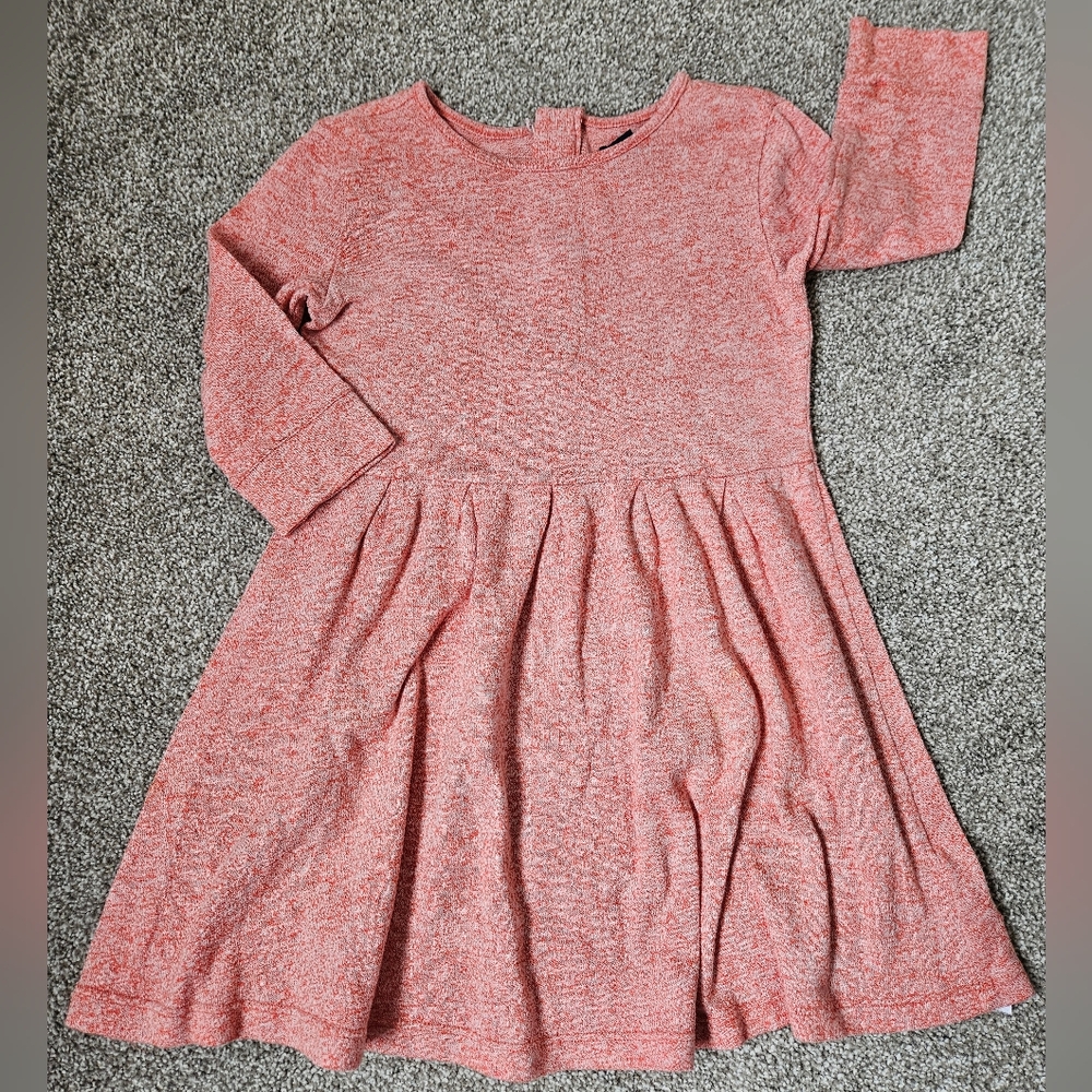 $5 In A Bundle! Gap Small 6/7 Knit Dress Coral/Orange And White - Picture 9 of 16